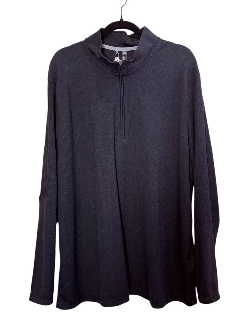 adidas Men’s Black Space Dyed Quarter-Zip Pullover